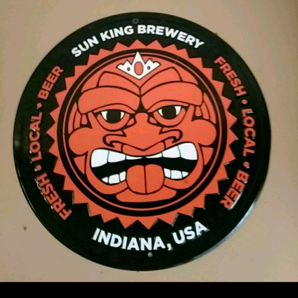 Metal beer sign